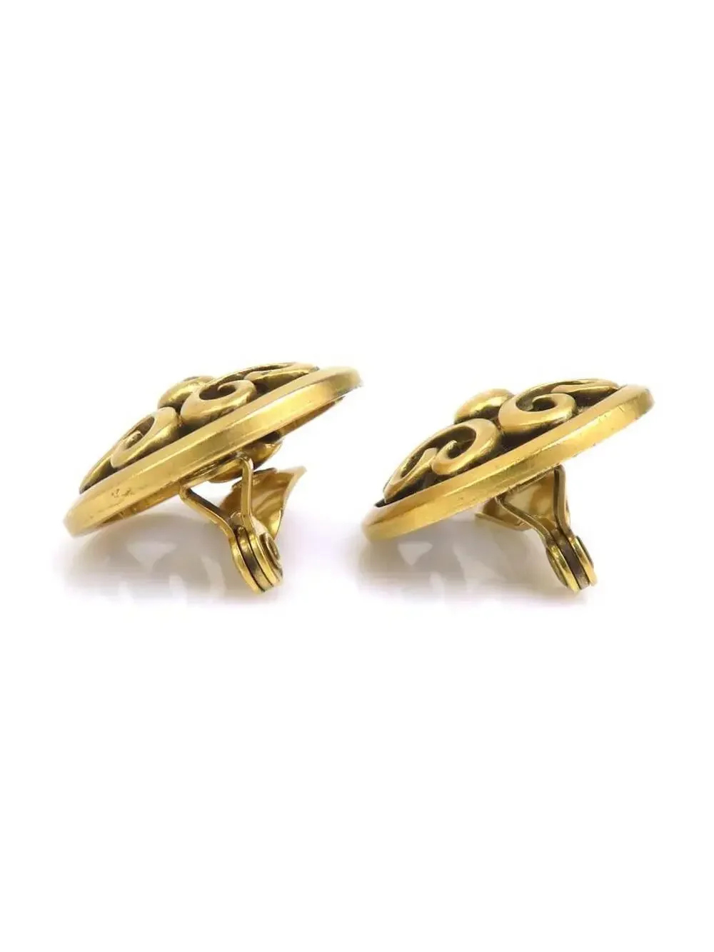 Auth Yves Saint Laurent Earrings Gold #303027Y12B